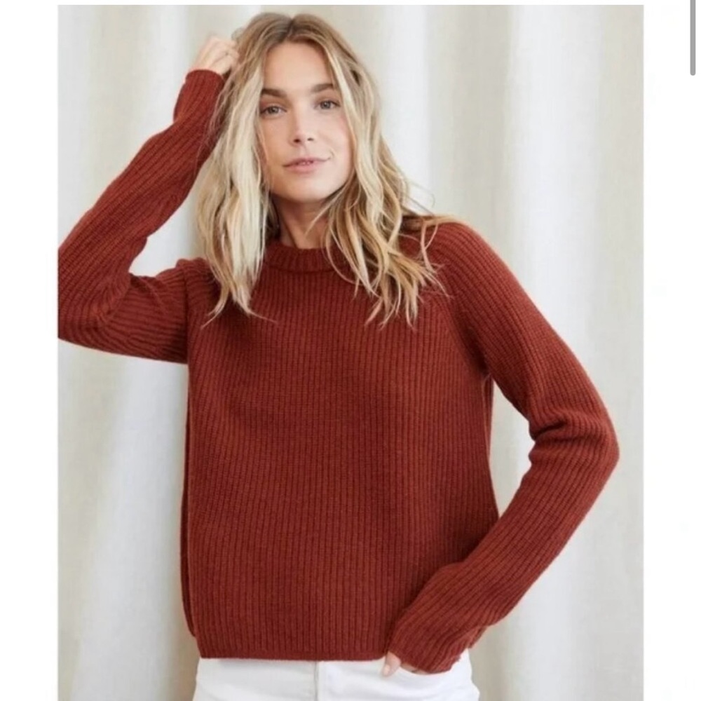 Jenny Kayne Cashmere Sweater Small Rust